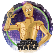 Star Wars C3PO Round Foil Balloon (17in, 43cm)