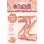 Rose Gold Letter Z Foil Supershape Balloon (34in-86cm) Pk 1