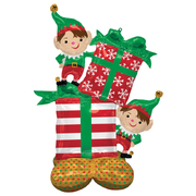 Airloonz Christmas Elves Foil Balloon 91cm x 134cm (Pk 1)