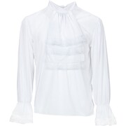 Adult Mens White Vampire Shirt with Jabot XL