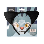 Black Plush Cat Ears Headband