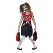 Tween Red Zombie Cheerleader Halloween Costume 12+ Years