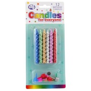 Candles Metallic Jumbo Pk12 (Assorted Colours)