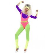 Adult Ladies 80s Workout Costume (Medium, 12-14)