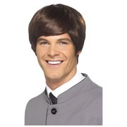 60's Male Mod Short Brown Wig Pk 1