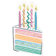 Birthday Sweets 3 Ply Cake Shaped Lunch Napkins (Pk 16)