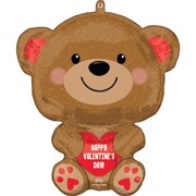 Happy Valentines Day Cuddly Bear Foil Balloon 50cm 