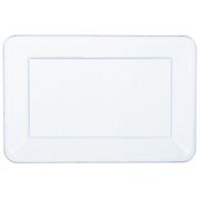 Clear Plastic Rectangle Serving Tray Platter (22.8cm x 36.1cm) Pk 1
