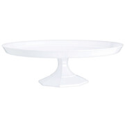 White Plastic Large Cake / Dessert Stand (33.6cm) Pk 1