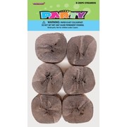 Rose Gold Metallic Crepe Paper Streamers (12m x 3.5cm) Pk 6