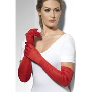 Long Red Gloves (1 Pair)