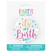 Pastel It's My Birthday Badge (75mm)