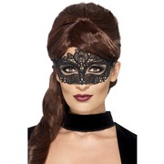 Black Lace Filigree Eye Mask Pk 1