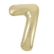 Antique Gold Number 7 Foil Supershape Balloon (34in-86cm)