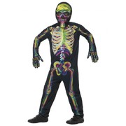 Child Halloween Glow in the Dark Skeleton Costume (Small, 4-6 Years)