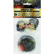 Birthday Fireworks Cupcake Cases With Toppers Pk 24