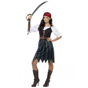 Adult Woman Pirate Deckhand Costume (Large, 16-18)