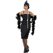 Adult 1920s Black Flapper Dress Costume Womens Medium