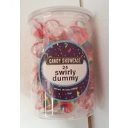 Rainbow Swirly Dummy/Pacifier Lollies Pk 24 