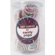 Christmas White, Red & Green Swirl Lollipops (288g - 12g Each) Pk 24