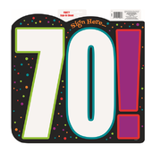 Birthday Cheer 70 Sign In Cutout Pk 1