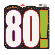 Birthday Cheer 80 Sign In Cutout Pk 1