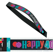 40 Birthday Cheer Satin Sash Pk 1