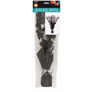 60th Birthday Centrepiece Black and Silver Pk1