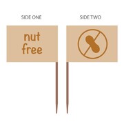 Nut Free Double Sided Food Marker Flag Pk 500