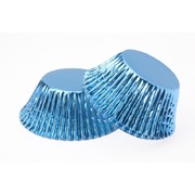 Blue Foil Mini Cupcake Cases Pk 30
