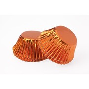 Orange Foil Mini Cupcake Cases Pk 30