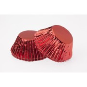 Red Foil Mini Cupcake Cases Pk 30