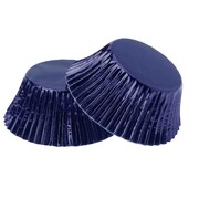 Large Navy Blue Foil Cupcake Cases Pk 20