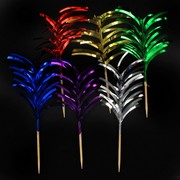 Foil Frill Picks Pk12 (Assorted Colours)