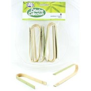 Bamboo Tongs (10cm) Pk 8