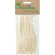Wooden Knives (165mm) Pk 10 