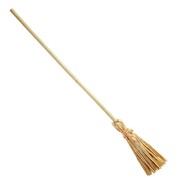 Halloween Natural Straw Broom Witch Costume 107cm