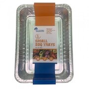 Rectangle Foil BBQ Trays Small 22 x 16cm (Pk 5)
