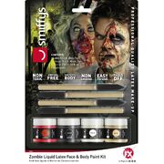 Horror Zombie Make Up Kit (Liquid Latex & Applicators)