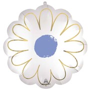 White & Purple Daisy Supershape Foil Balloon 53cm