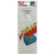 Tissue Wrap - Gold/Silver Stars Assorted (50 cm x 65 cm) Pk5 