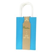Azure Blue Paper Party Loot Bags 21x13x8cm (Pk 5)