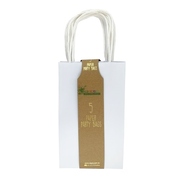 White Paper Party Loot Bags 21x13x8cm (Pk 5)