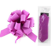 Diamond Fuchsia 8in Pull Bow Decoration Pk 1 