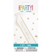 White Paper Gold Stud Happy 30th Birthday Sash - Adult Birthday Party Accessory