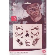 Halloween Skull Face Tattoo Transfer Pk 1