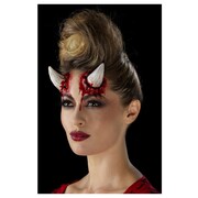 Ivory Latex Devil Horns with Adhesive (1 Pair)