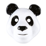 Child Panda PVC Face Masks Bulk Pack of 6 | Animal Costume Masks
