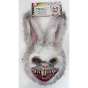 Halloween White Rabbit Mask with Fur Pk 1