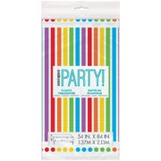 Bright Rainbow Plastic Table Cover